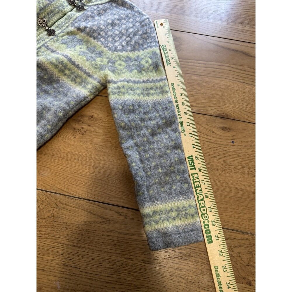 Susan Bristol Cardigan Sweater Women Medium Nordic Wool Metal Clasps Winter City - Picture 7 of 10